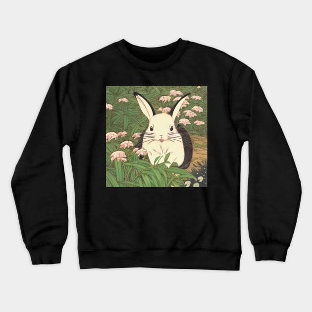 Funny White Mini Rex Rabbit American Bunny Cute Giant Bunny Mom Crewneck Sweatshirt by wigobun